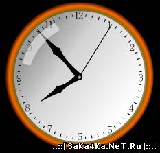 flash часы с ораньжевым контуром для uCoz
